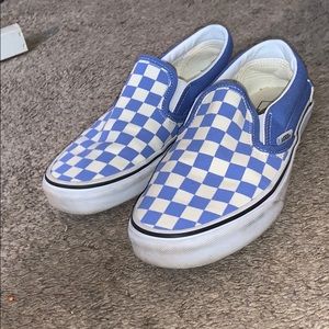Blue checkered vans